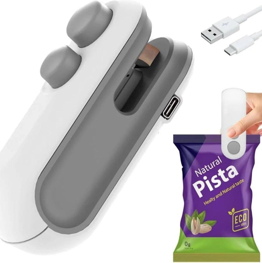 Seal & Cut Pro Mini Sealer | USB Rechargeable Food Bag Packing Machine